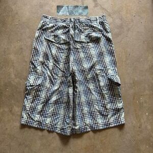 Baggy LRG Plaid Cargo Shorts Long Southpole Style Jorts Vintage Y2K - 40